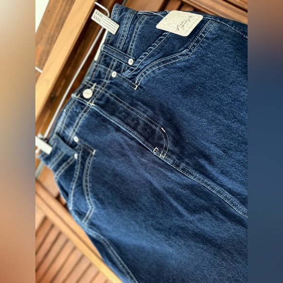 We the Free Suzy Denim Midi Skirt NWT deep crush blue - Picture 2 of 5